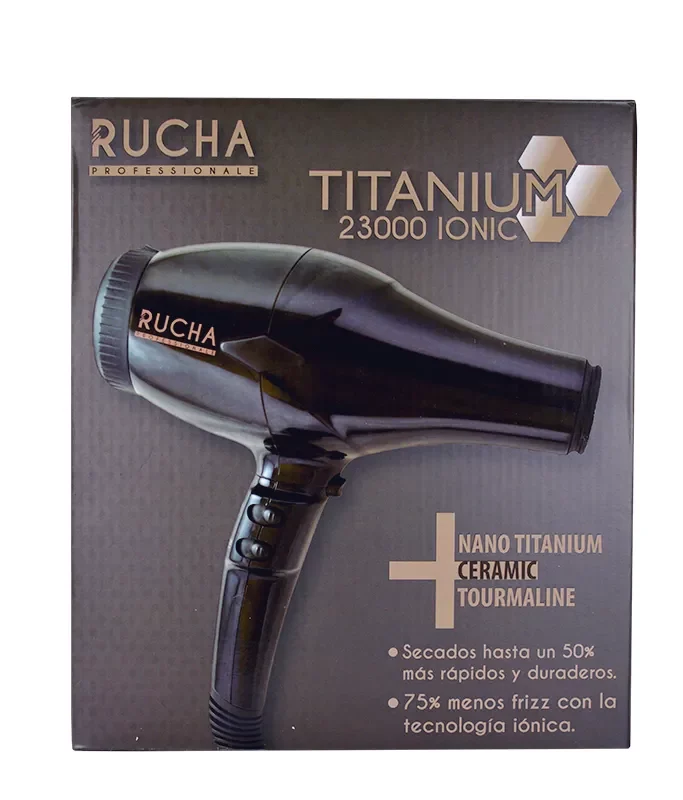 RUCHA SECADOR TITANIUM 23000 NEGRO BRILLANTE