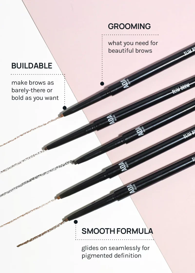 AOA LAPIZ DE CEJAS SLIM BROW DARK BROWN - Imagen 2