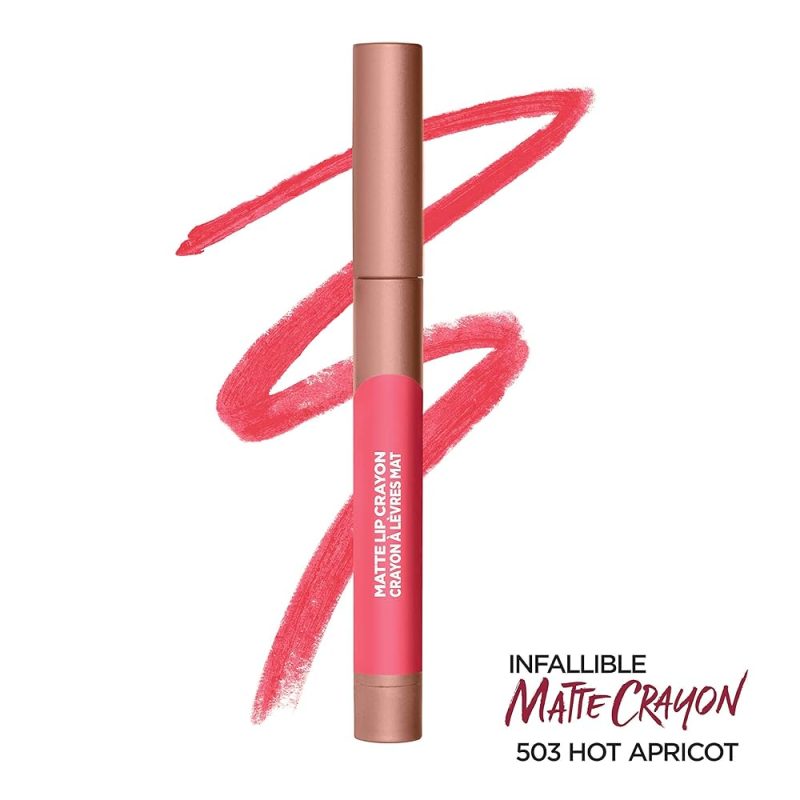 LOREAL MATTE LIP CRAYON 503 HOT APRICOT
